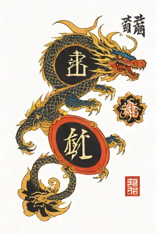 A Blue Car Which Has Rbl841 Plate Number And A Dragon Flying Around It