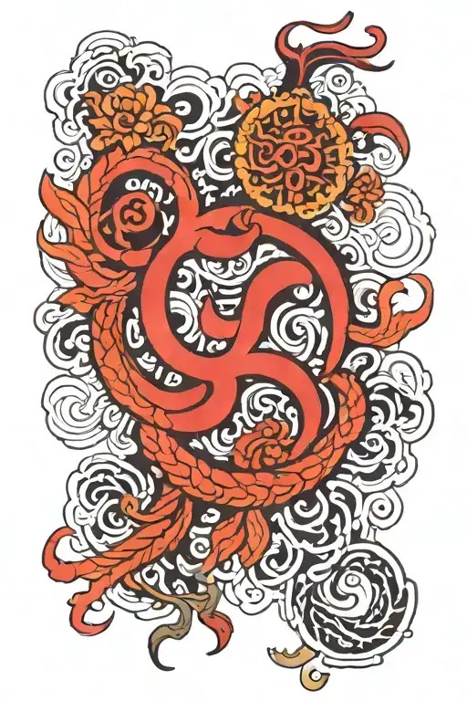 Om And Trishul Symbol