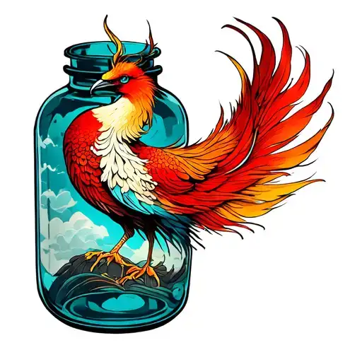 Phoenix Feather In Jar