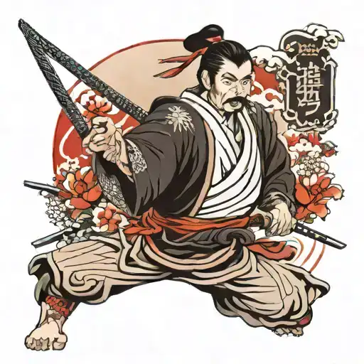 Samurai In The Background