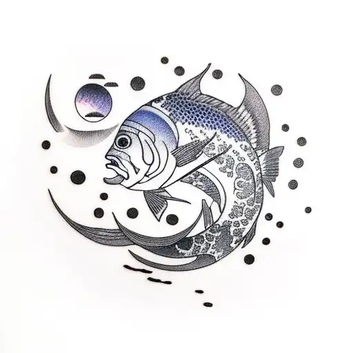 Fish With Moon