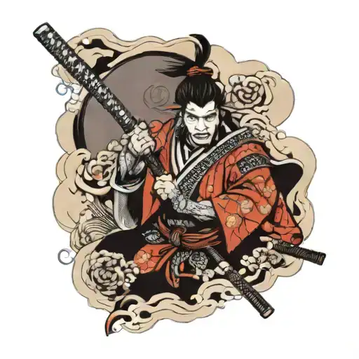 Samurai Warrior Wielding