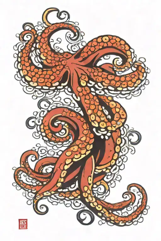 Octopus Wrapping Its Tentacles