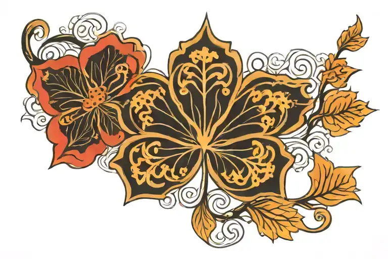 5 Leaf Black Clover Tattoo Inspired