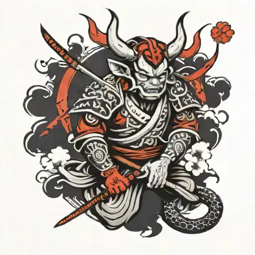 Red Devil Samurai Modern