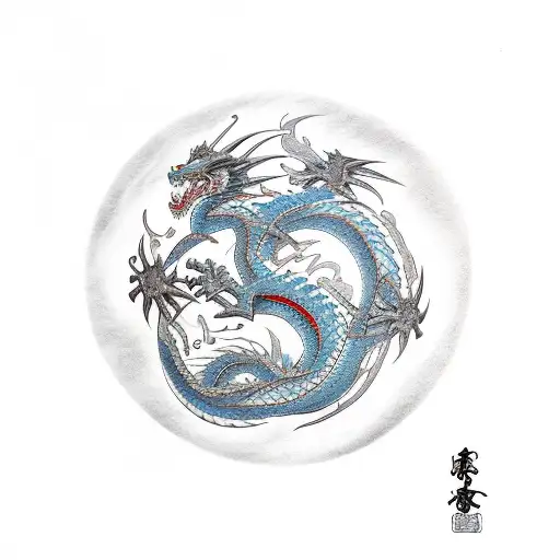 Dragon With Four Elements
