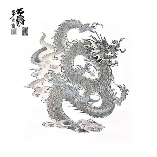 Dragon With Four Elements