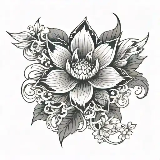Jewels Vines Lotus Flower Cross Wings