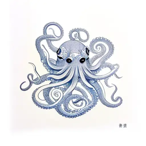 Octopus And Fighting Fish