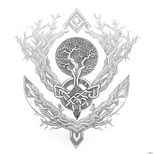 Tree Of Life And Thors Hammer