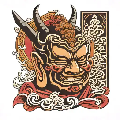 Hannya Mask Buddha Meditating