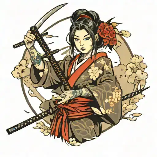 Japan Girl With Katana