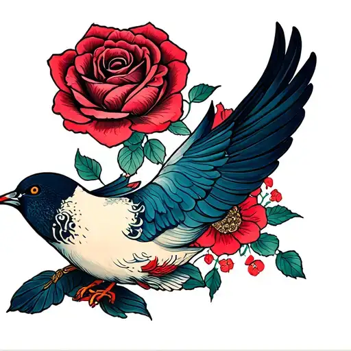 Dove And Rose