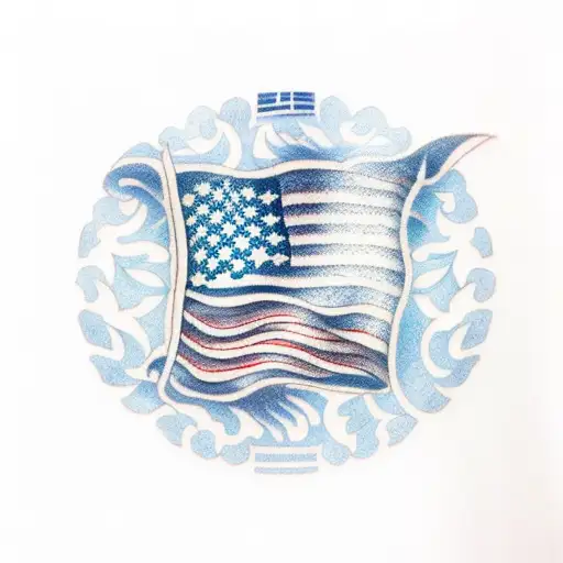 Thin Blue Line American Flag