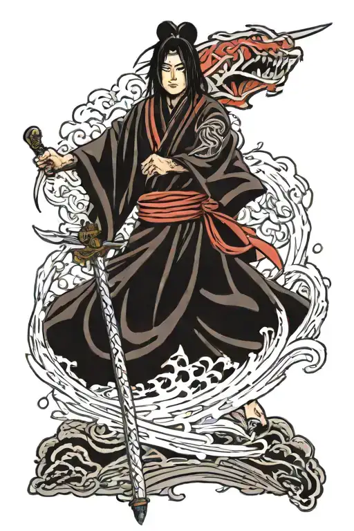 Itachi Uchiha And Susanoo With Sword