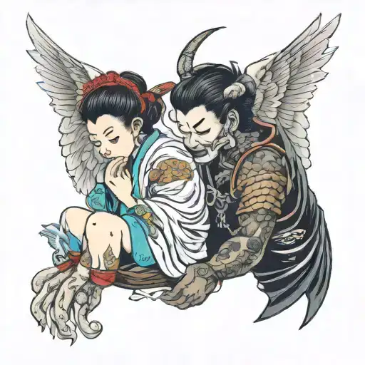 Angel And Queen Hurt By Monster