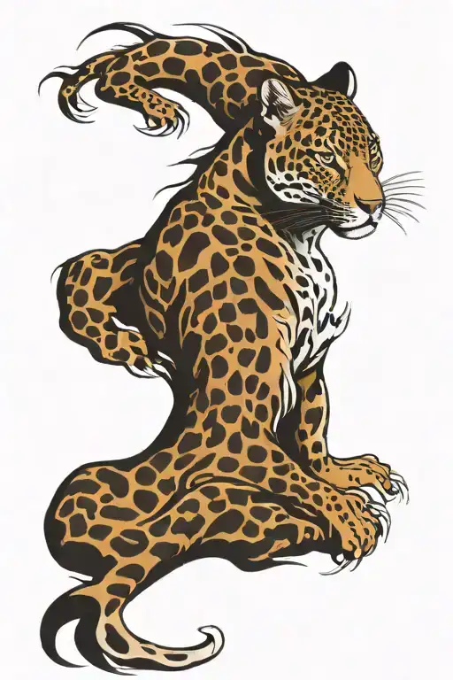 Black And White Jaguar With Light Brown Eyes