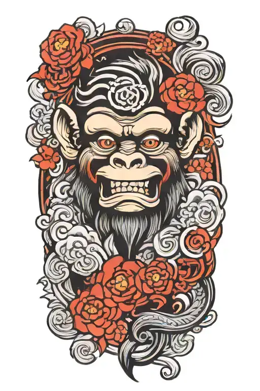 Monkey Yokai Inspired Design Featuring Wind Bars