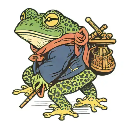 Traveling Frog With Bindle