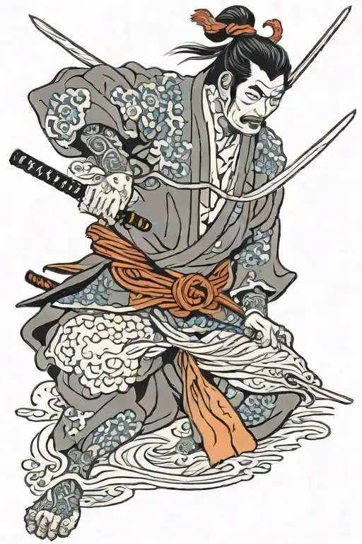 Samurai Stabbing Himself