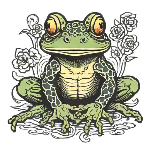 Medieval Scary Frog Front View