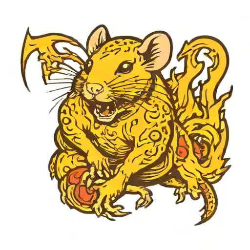 Rat With Lightning Bolts