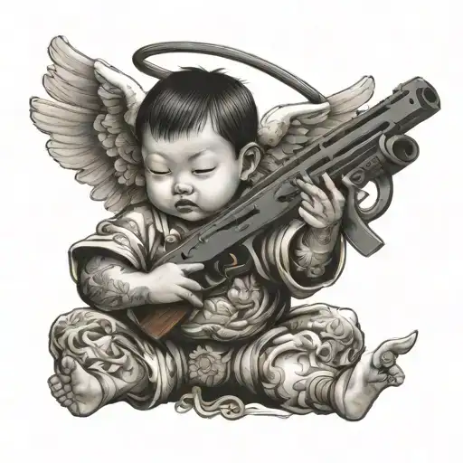 Baby Angel And Gun Morphing