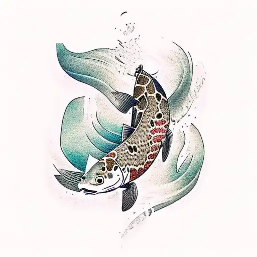 Brown Trout With Similar Style As Koi Fish