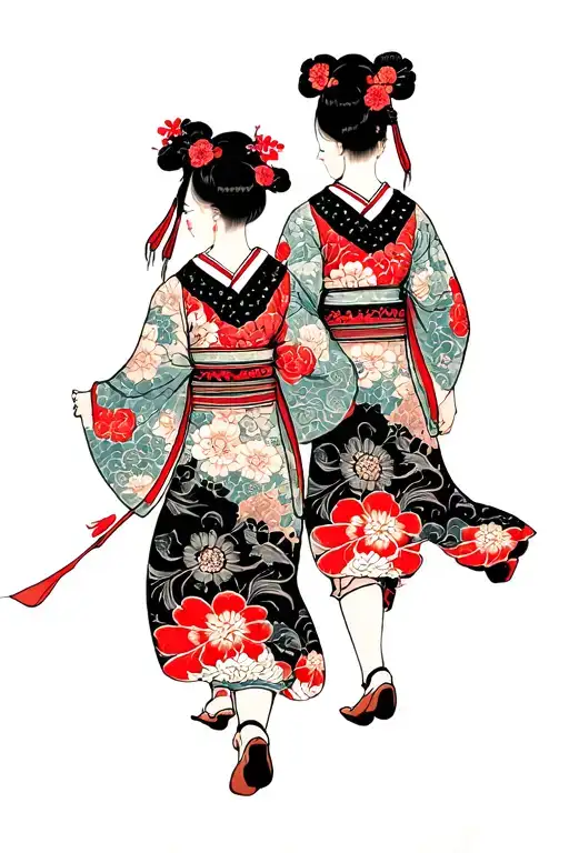 Second Daughter Walking Together