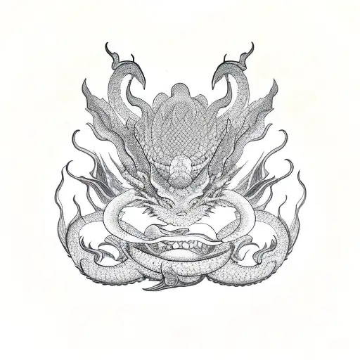 Ouroboros Dragon Breathing Fire