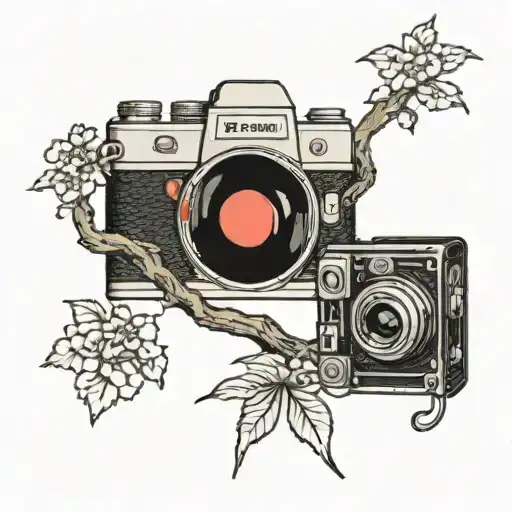 A Film Camera Next To A Tree