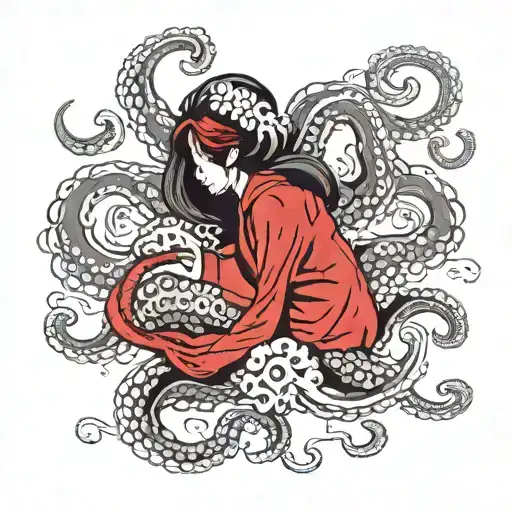 Octopus And Girl