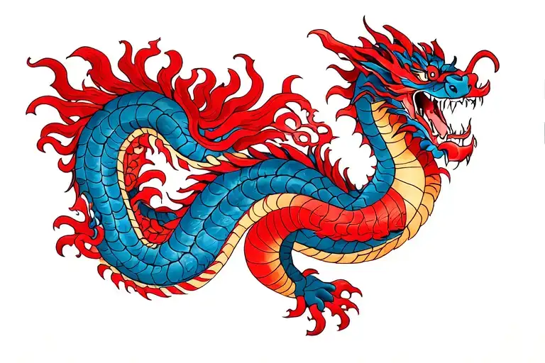 Blue Red Dragon