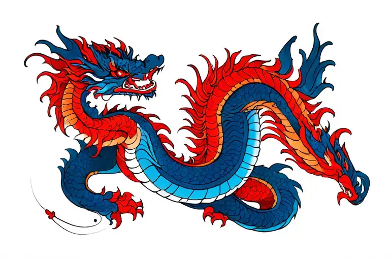 Blue Red Dragon
