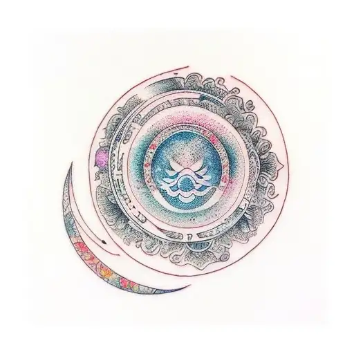 Cresent Moon And Namaste