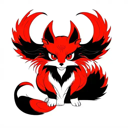 Nine Tailed Fox Sitting