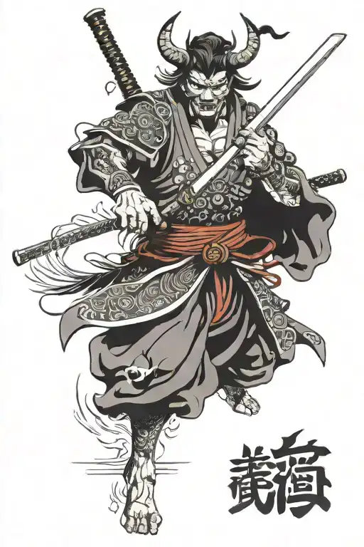 Demon Samurai With Sword