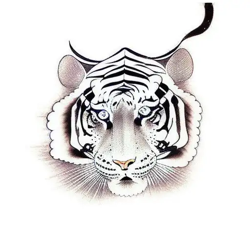 Japanese Samurai And Tiger