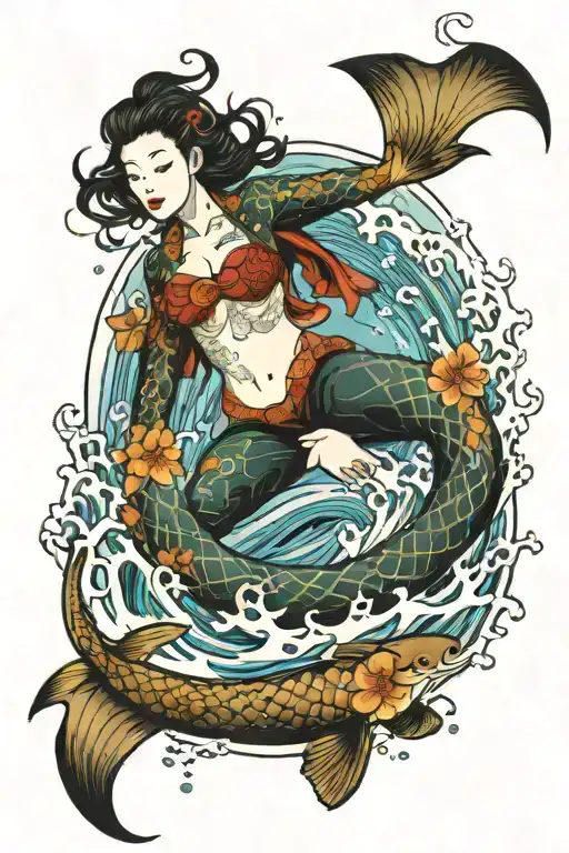 Mairmaid Drowning In Water