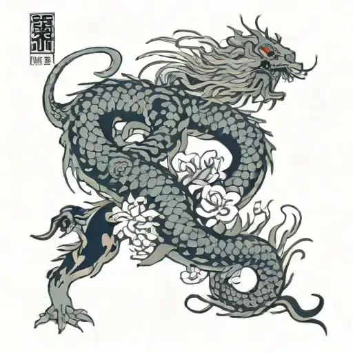 Lycoris And Japanese Dragon