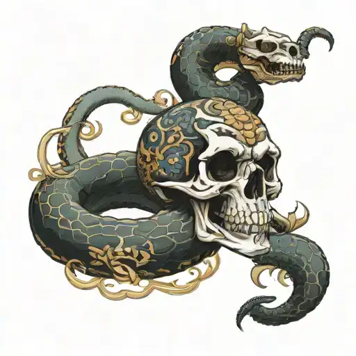 Skull Snake Wrapped