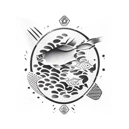 Grouper Fish With Diver Down Flag