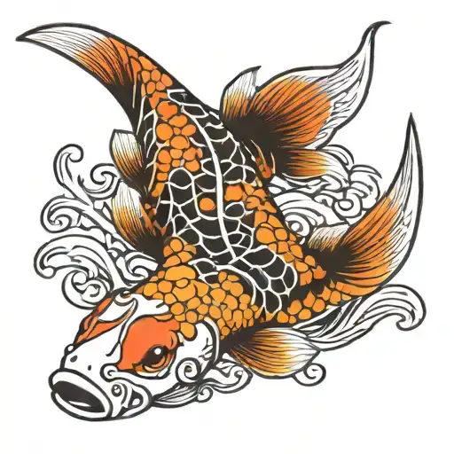 Tribal Koi Fish