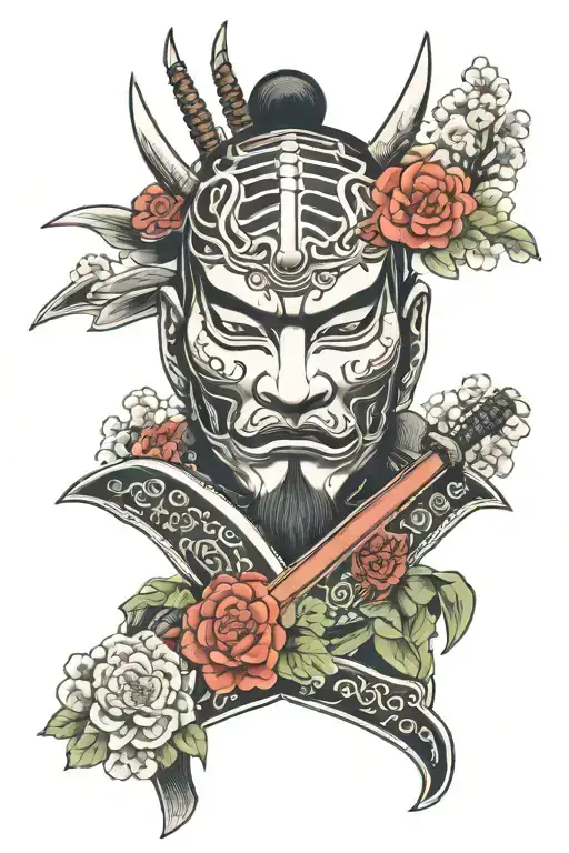 Samurai Mask Surrounded