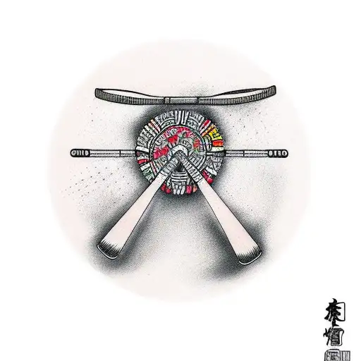 Drum Sticks With Word Tic - Tac