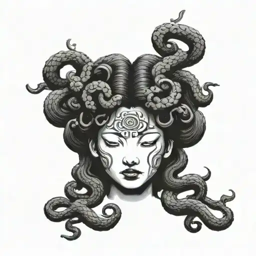 Medusa Holding The Head