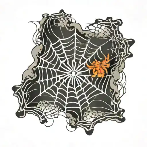 Spider Web Inside Its