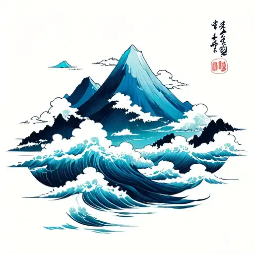 Mountain Clouds Ocean