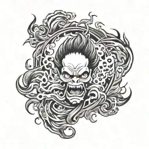 The Holy Spirt Iwith Flames At The Background In Black&grey