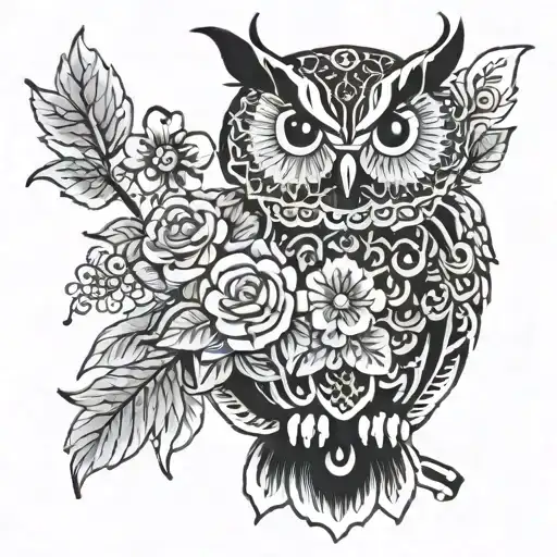 Owl Mandala Flower